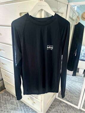 Dogg Supply by Snoop Dog Clothing Line UPF 50+ Rash Guard Black Long Sleeve Top✨